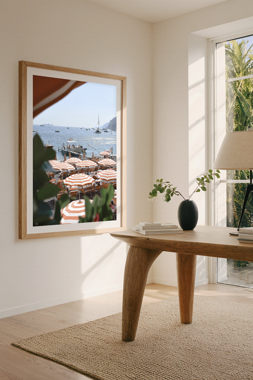 Arienzo Beach Club Positano Wall Art Print