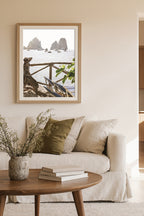 Capri Faraglioni Rocks Coastal Summer Wall Art Print