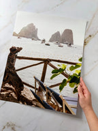Capri Faraglioni Rocks Coastal Summer Wall Art Print