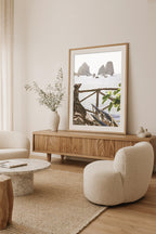 Capri Faraglioni Rocks Coastal Summer Wall Art Print
