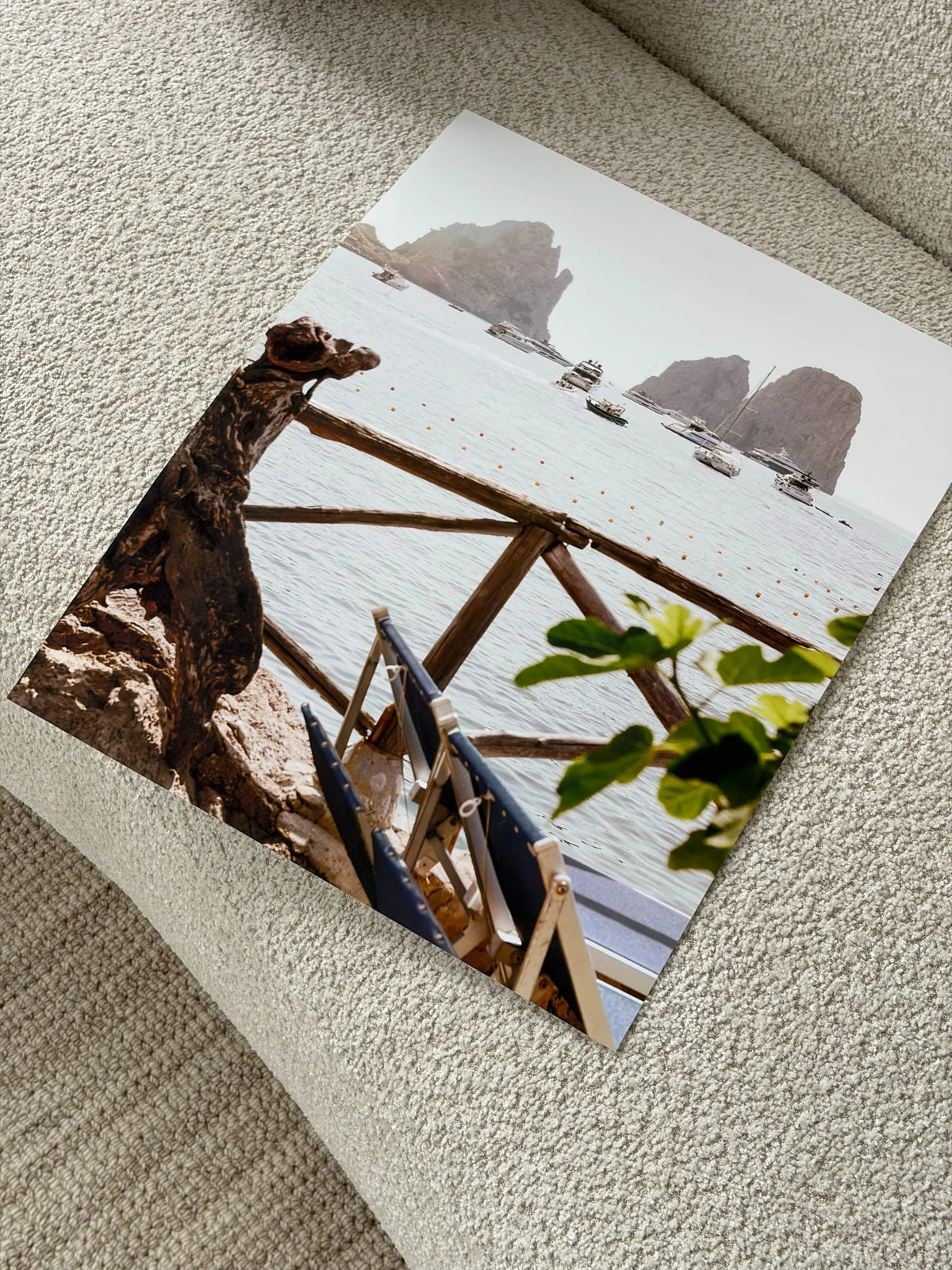 Capri Faraglioni Rocks Coastal Summer Wall Art Print