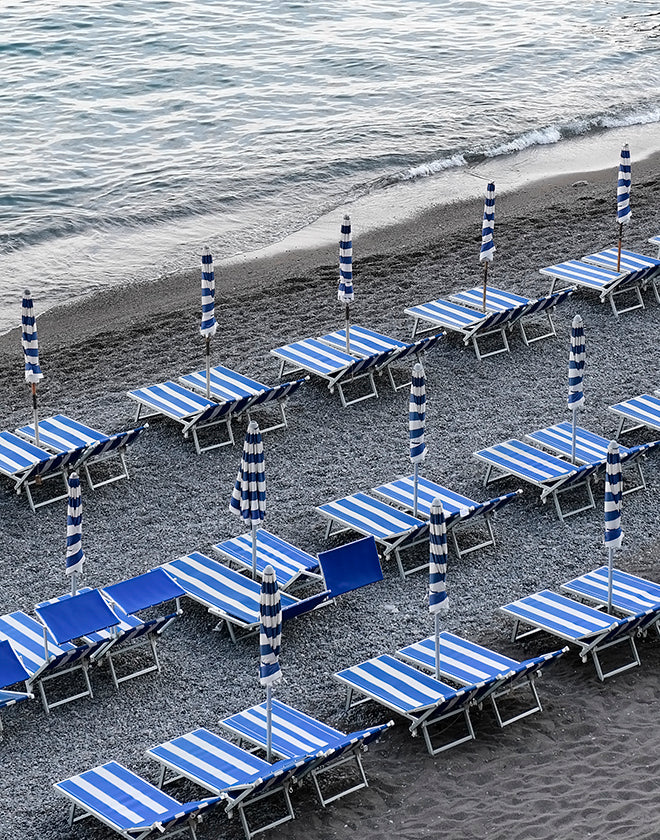 Fornillo Beach Club Positano Coastal Art Print