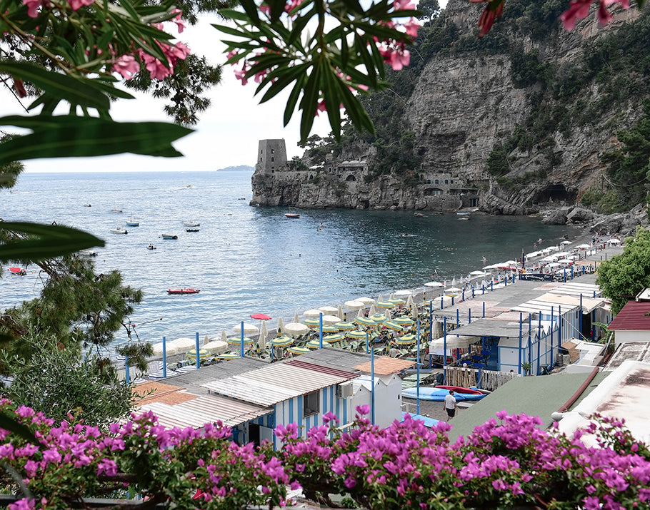 Fornillo Beach Club Positano Coastal Wall Art
